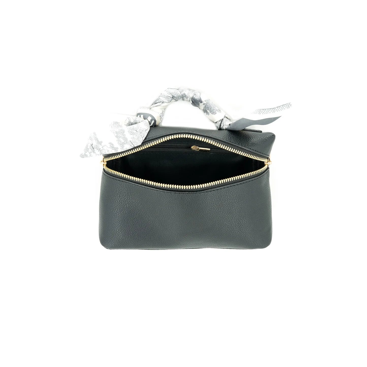 Black Clutch with Scarf
