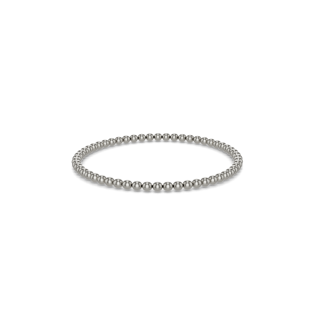 4MM Silver Ball Bracelet