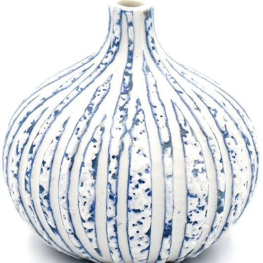 Porcelain Bud Vase Congo Tiny (Small) - Blue and White Coral