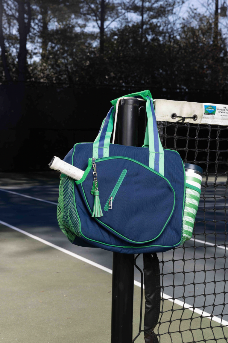 Lola Pickleball Tote Bag Navy / Green