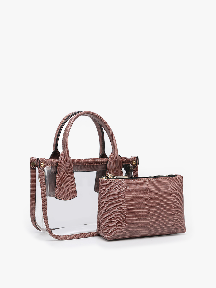 Stacey Clear Satchel Bag – Removable Inner Bag | M2225CR