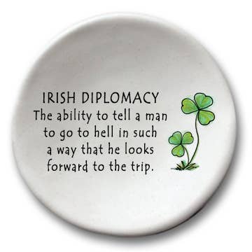 Irish Diplomacy - Round Ceramic Dish