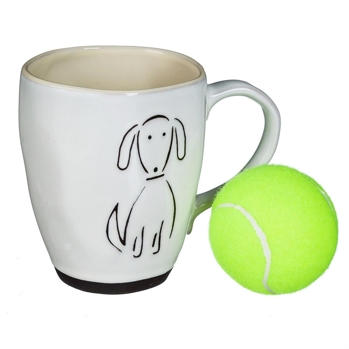 Ceramic Cup and Ball, Pet Dog, 16oz