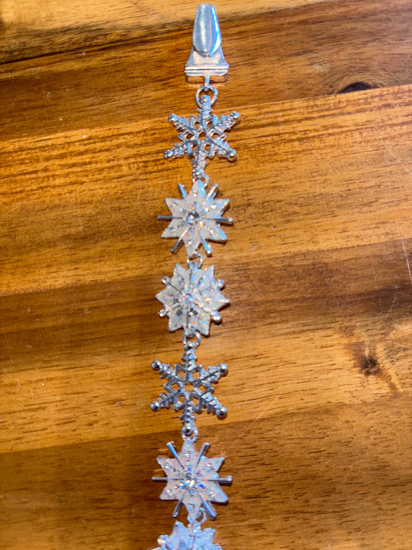 Snowflake Silver Bracelet with Magnetic Clasp
