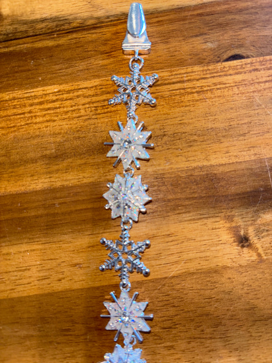 Snowflake Silver Bracelet with Magnetic Clasp
