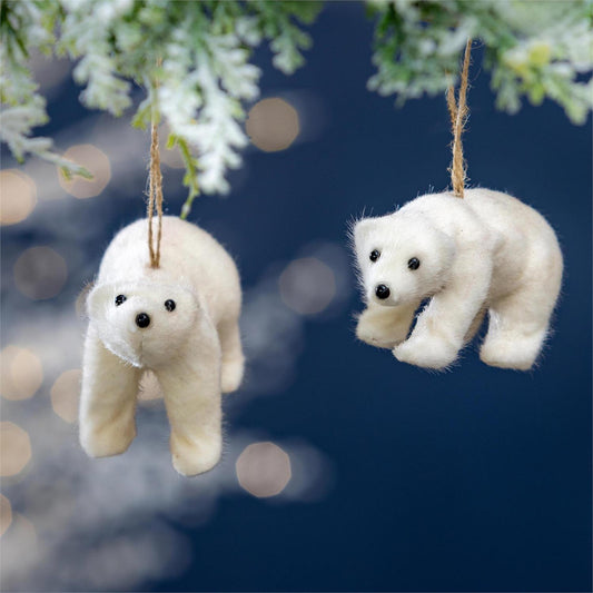 Fabric Polar Bear Ornament