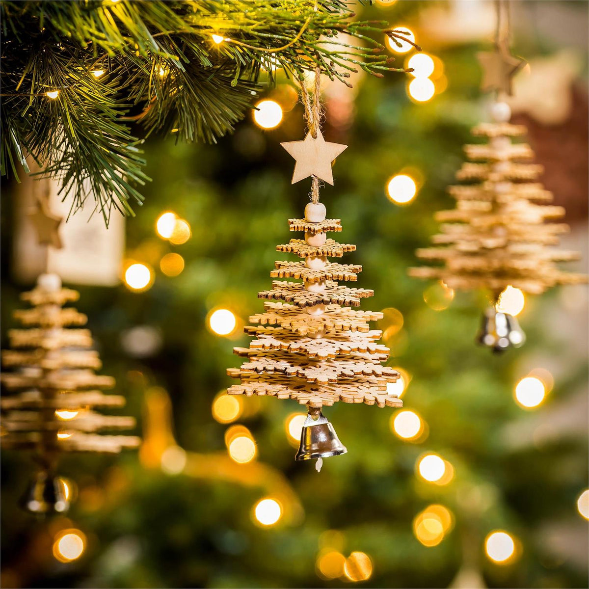 Wood Christmas Tree 3D Ornament