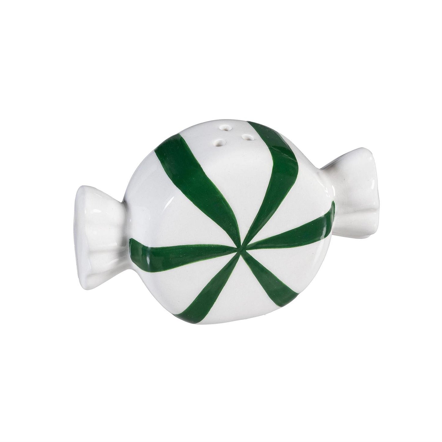 Salt & Pepper Shakers - Ceramic Peppermint Candy
