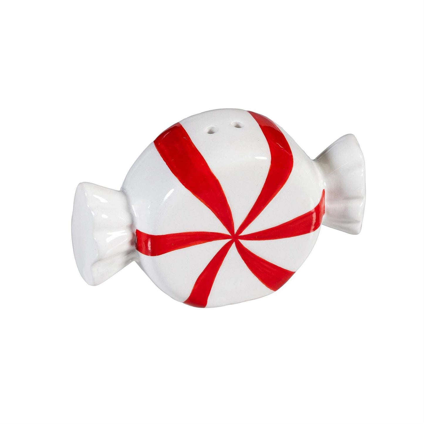 Salt & Pepper Shakers - Ceramic Peppermint Candy