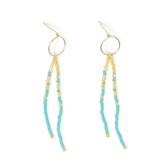 Teal and Gold Surfer Dangles