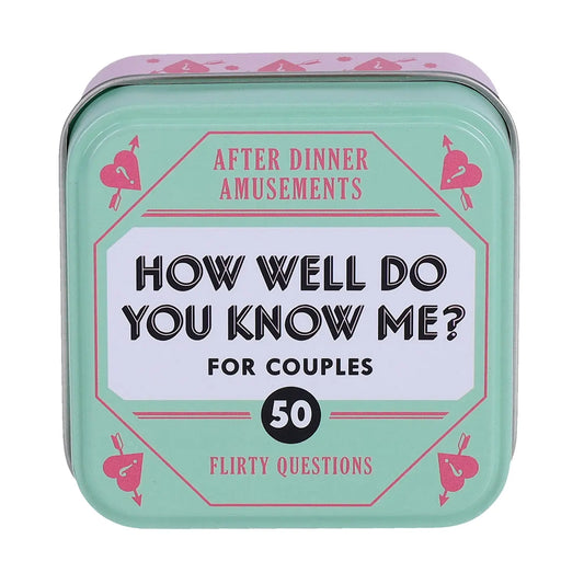 After Dinner Amusements: How Well Do You Know Me? For Couples.