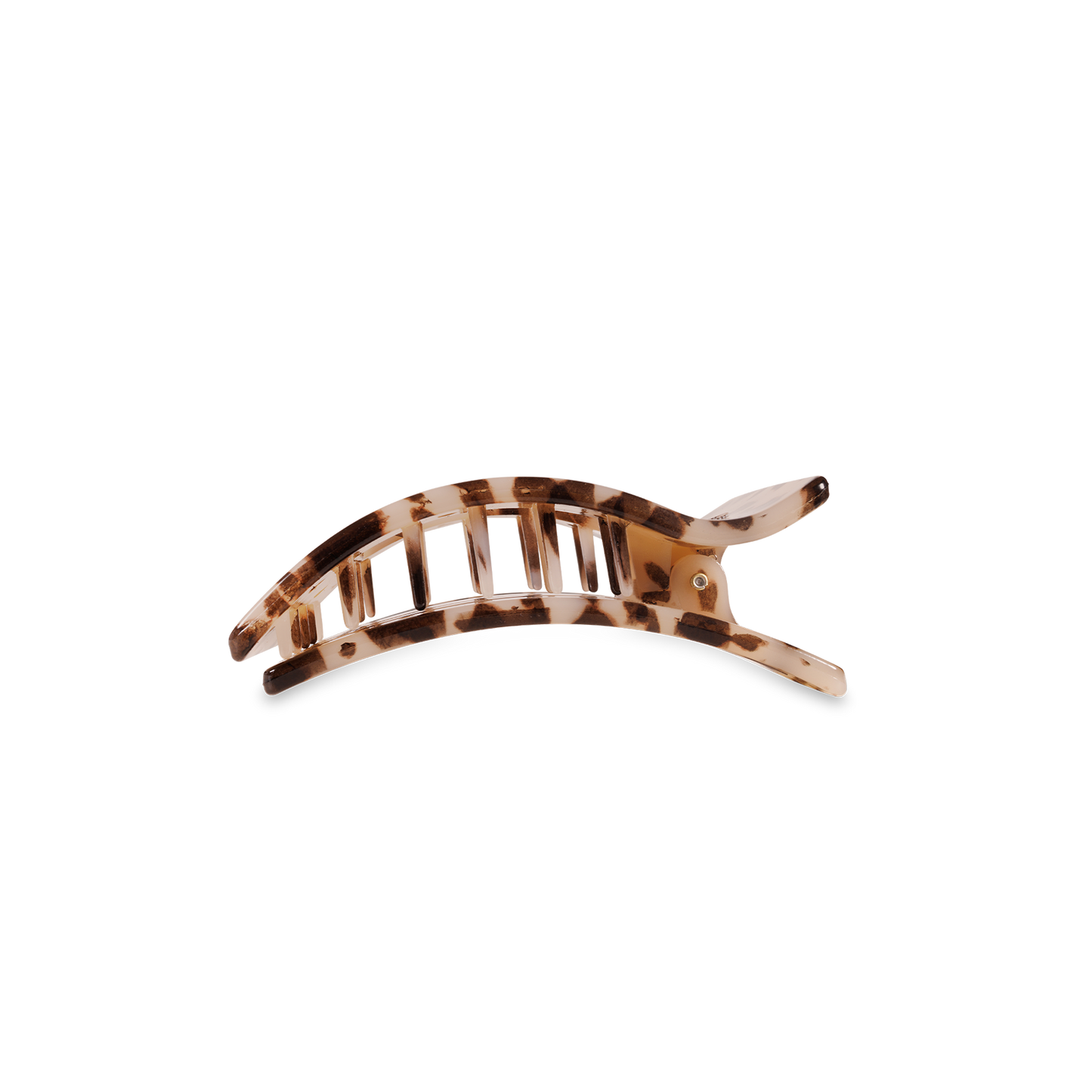 Flat Rectangle Hair Clip | Small | Blonde Tortoise