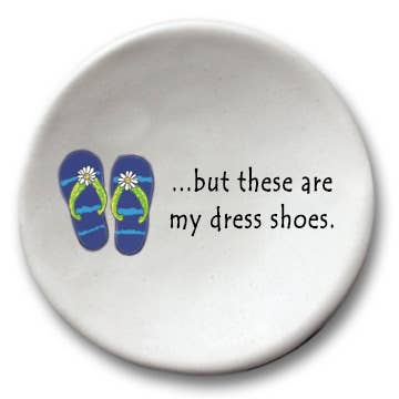 Dress Shoes - Round Ceramic Dish