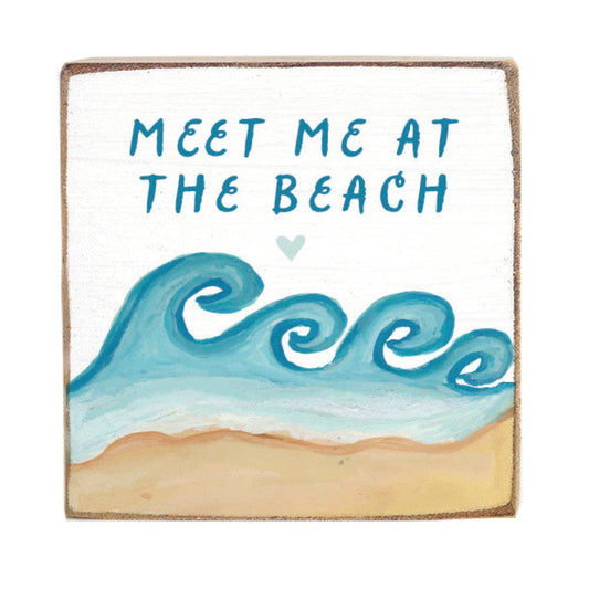 Meet Me at the Beach Decorative Block