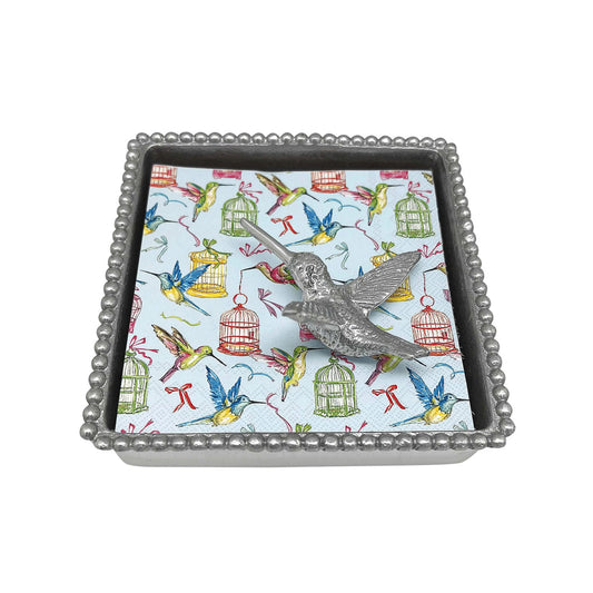 Hummingbird Beaded Napkin Box Set