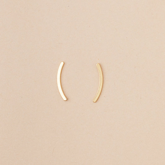 Refined Earring Collection - Comet Curve/Gold Vermeil