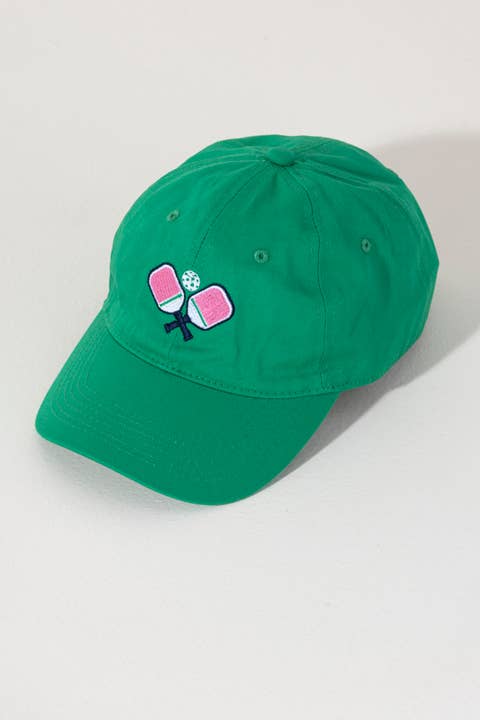 Pickleball Hat, Green & Pink