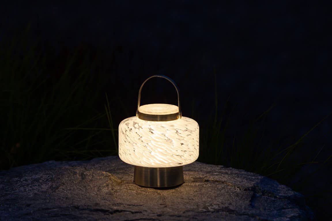 Portable Glass LED Lightkeeper Lantern - 5.9"