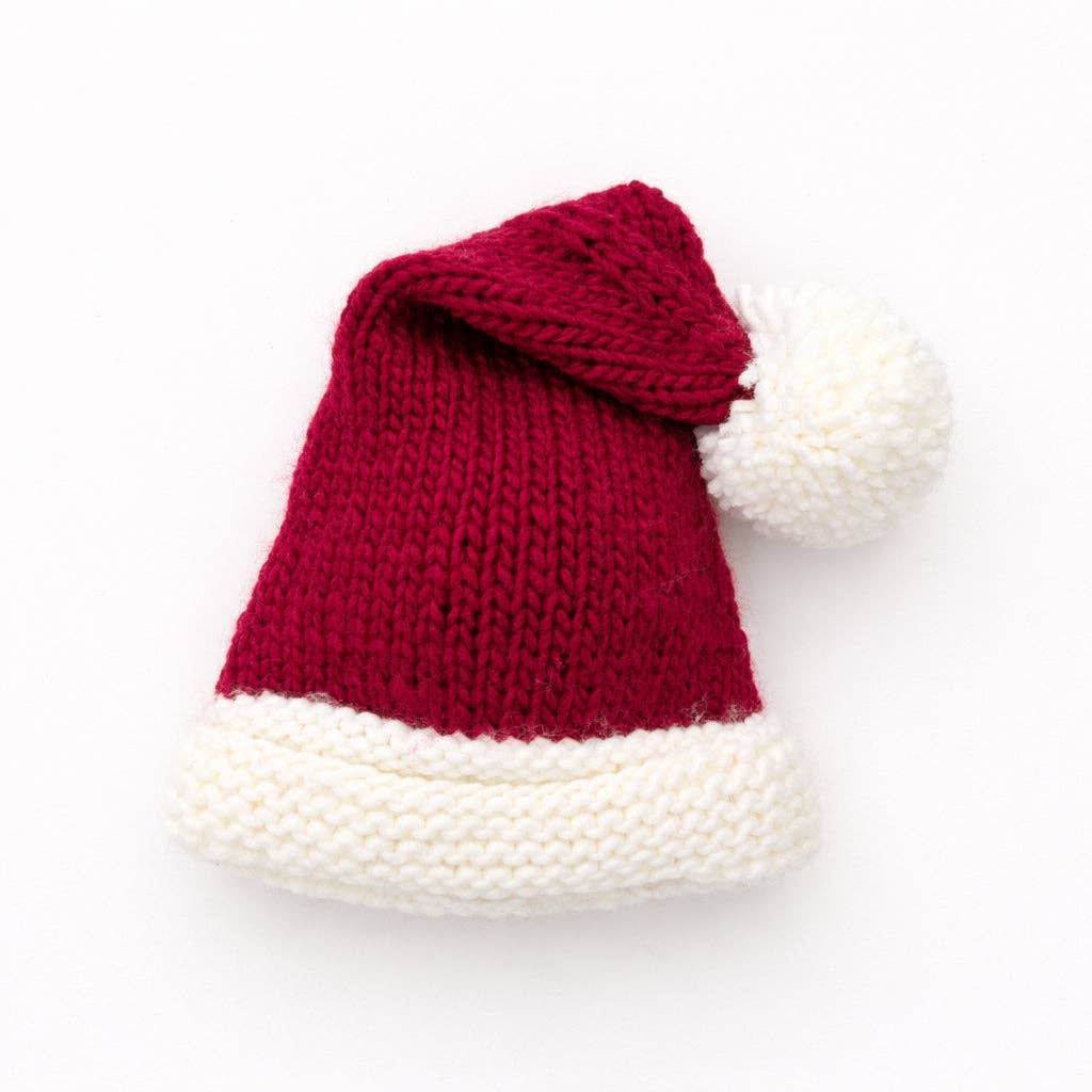 Santa Crimson Stocking Hat for Baby Kids & Adult
