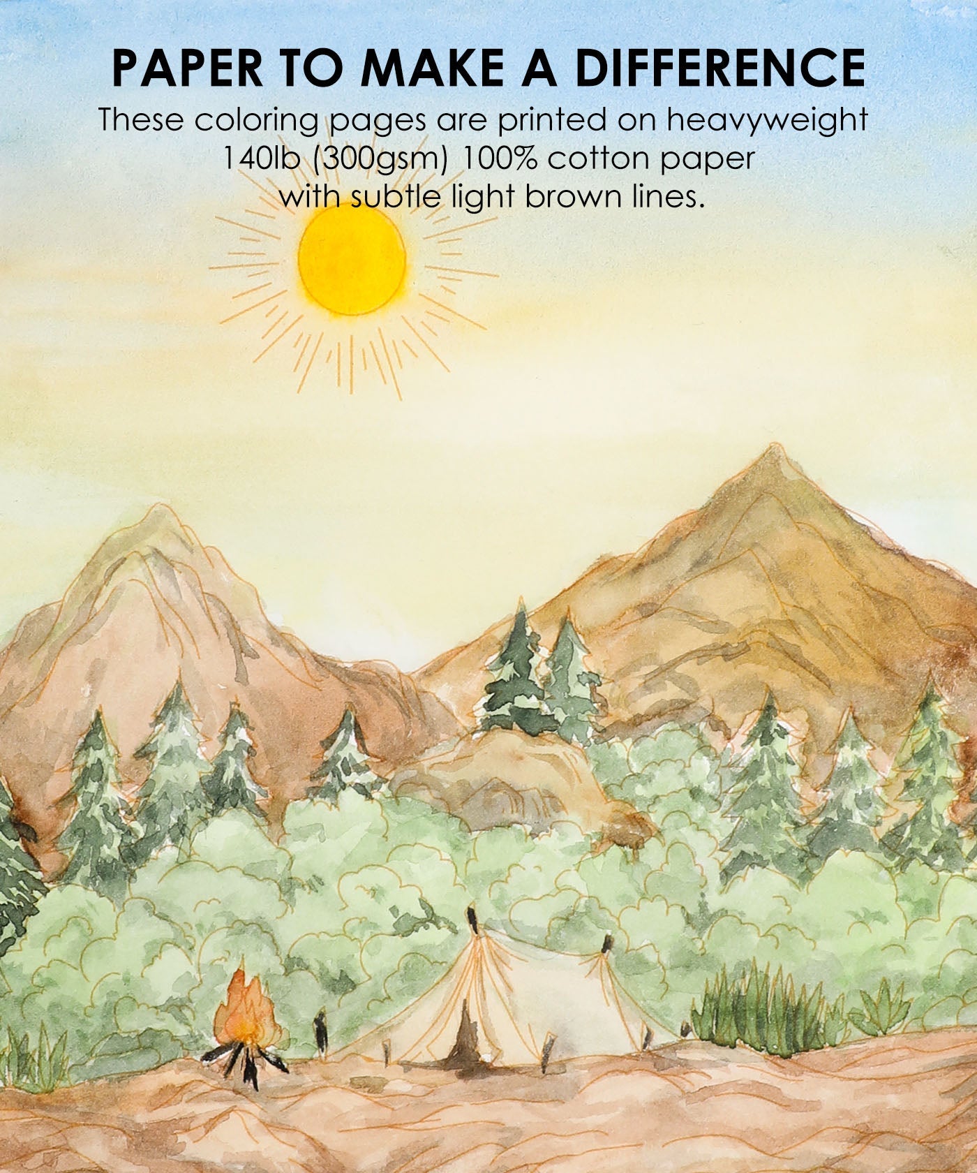 Watercolor Coloring Club Box - Landscape