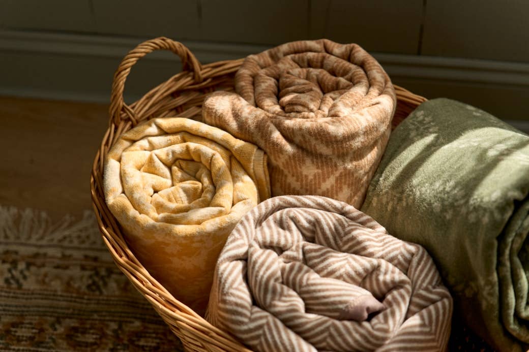 Harborview Herringbone Sepia Blanket  - Original Size