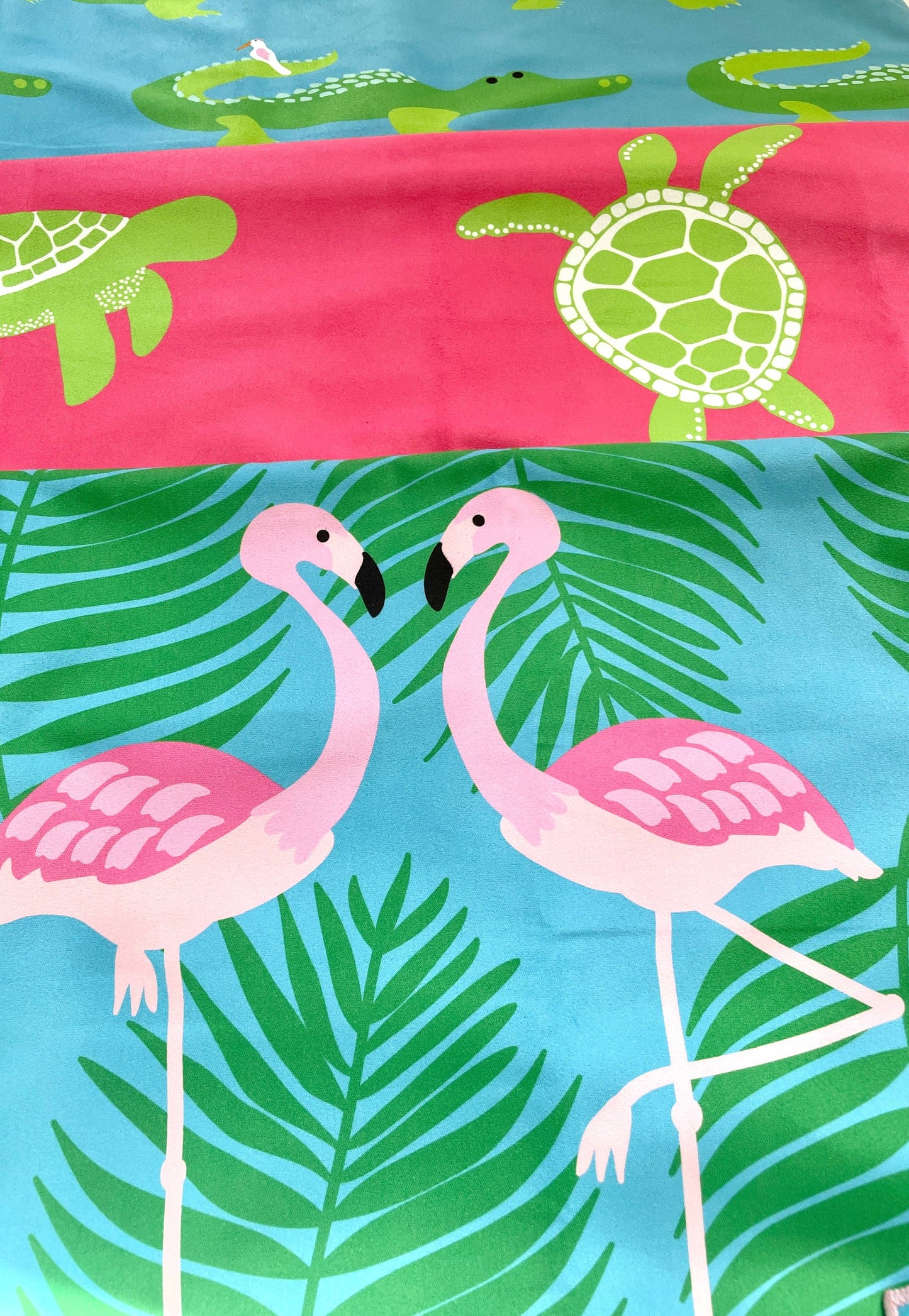 Flamingo Mingle Beach Towel