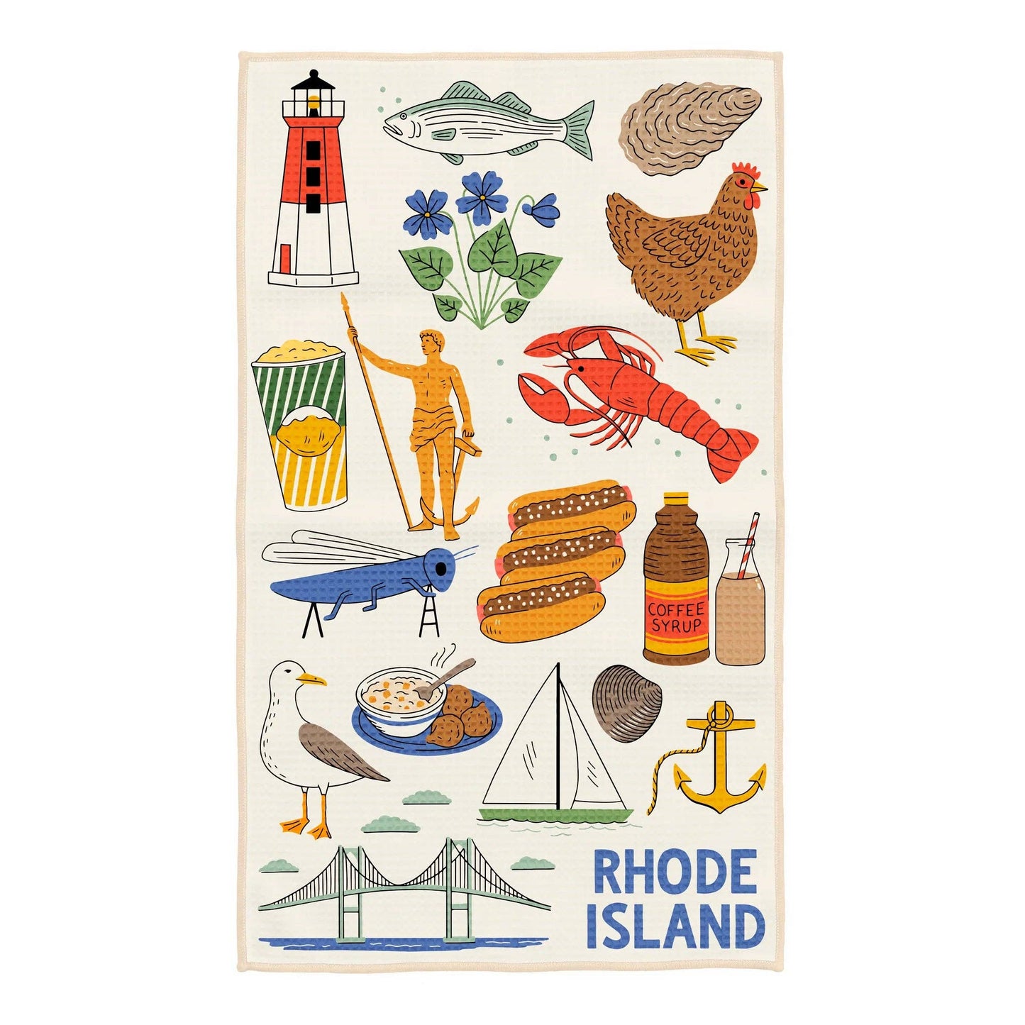 Kitchen Tea Towel Quick Dry | Rhode Island
