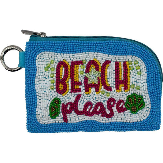 Beach Please Keyring Coin Purse