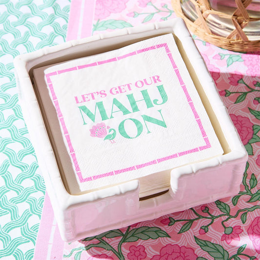 Let's Mahj On Paper Cocktail Napkin