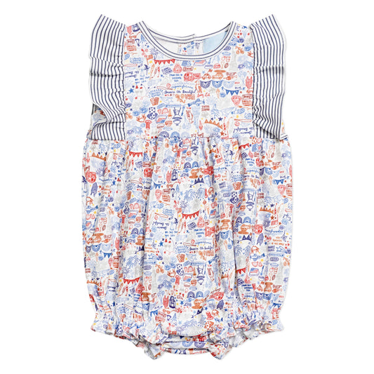 USA Baby Girl Ruffle Bubble