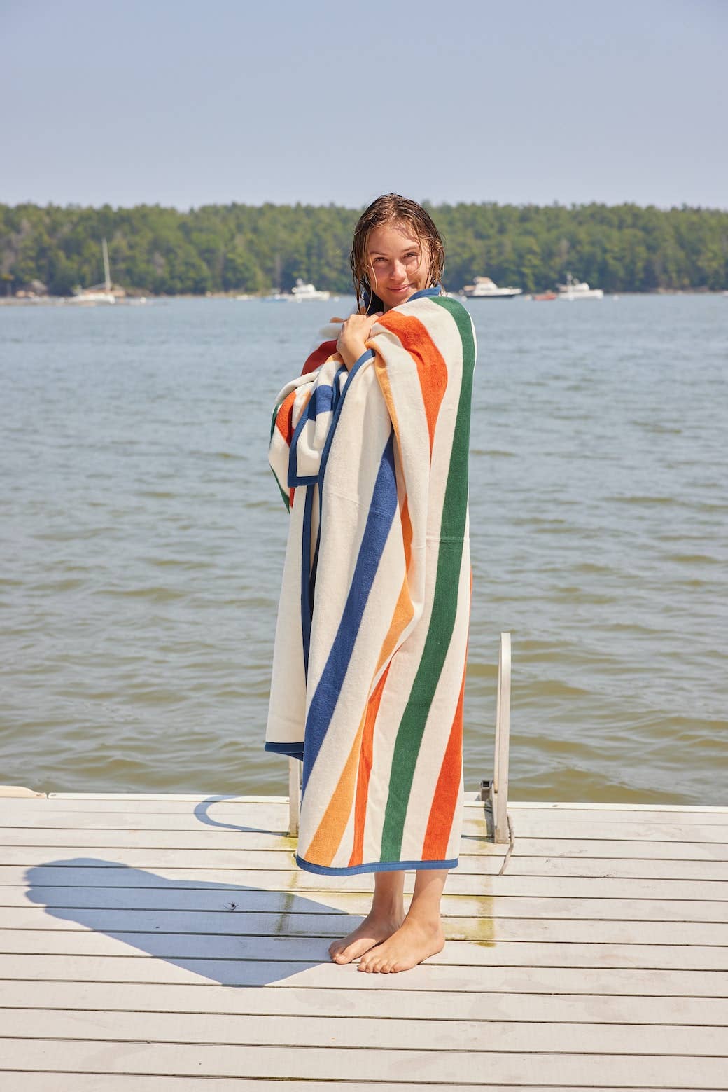Vintage Casco Bay Stripe Blanket