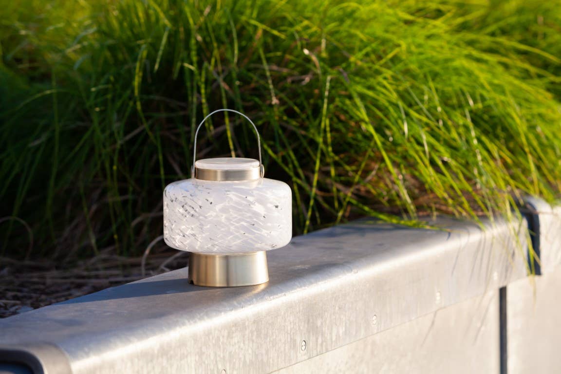 Portable Glass LED Lightkeeper Lantern - 5.9"