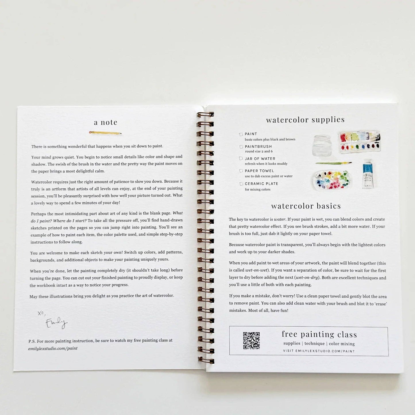 Fruit watercolor workbook