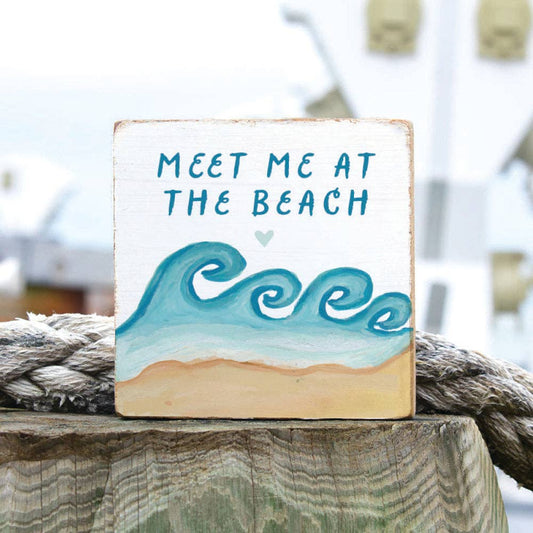 Meet Me at the Beach Decorative Block