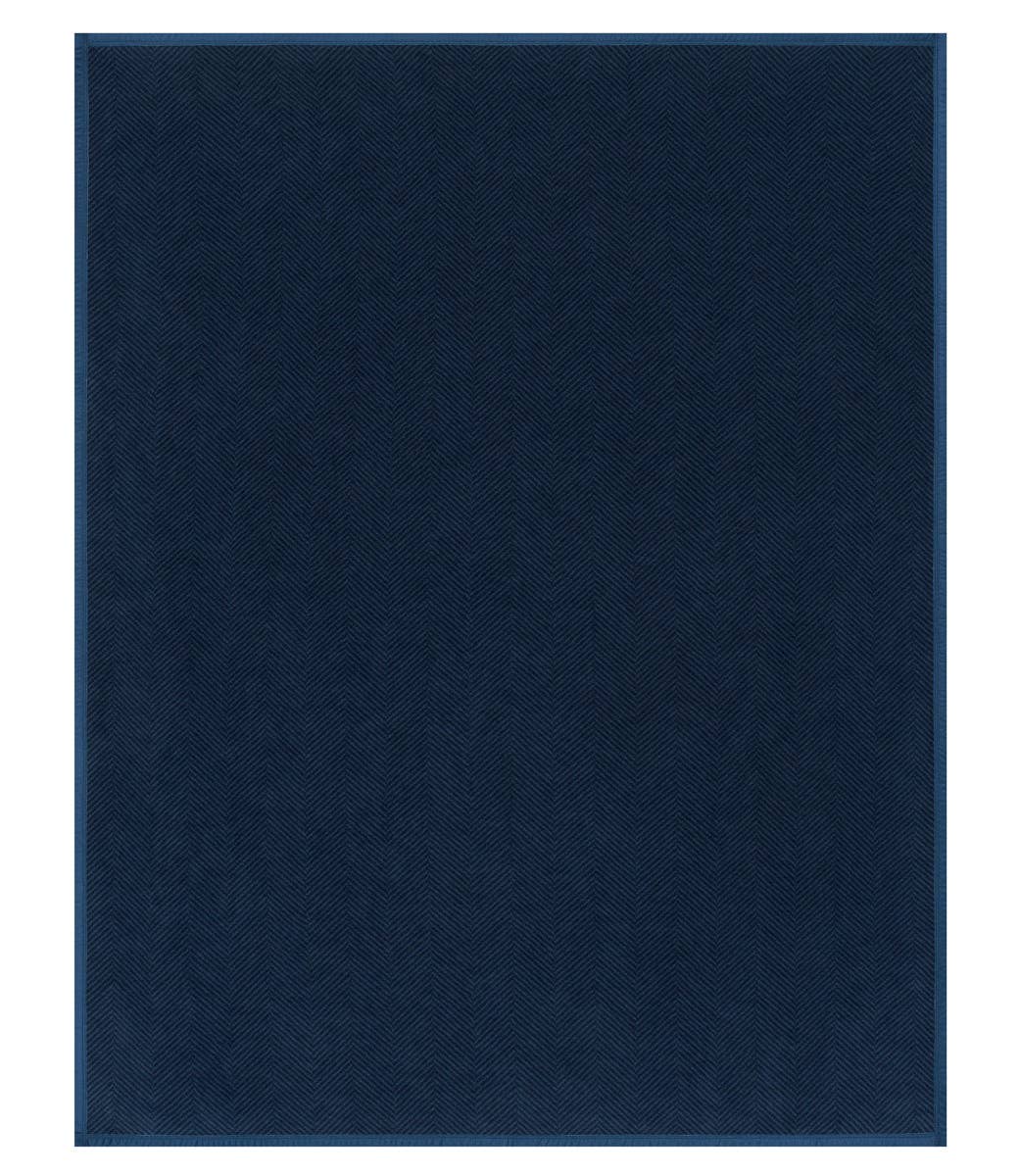 Harborview Herringbone Deep Sea Blanket - Original Size