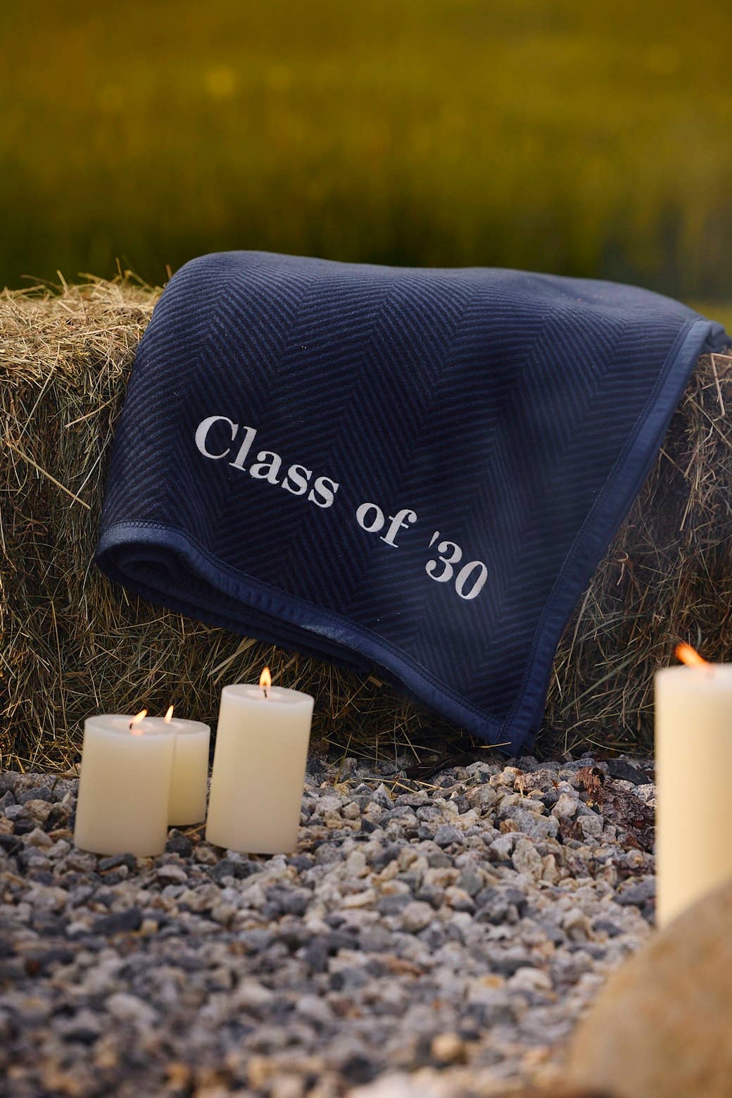 Harborview Herringbone Deep Sea Blanket - Original Size