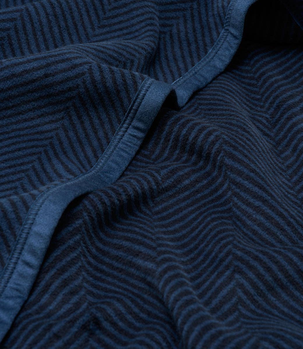 Harborview Herringbone Deep Sea Blanket - Original Size