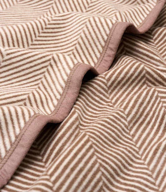 Harborview Herringbone Sepia Blanket  - Original Size