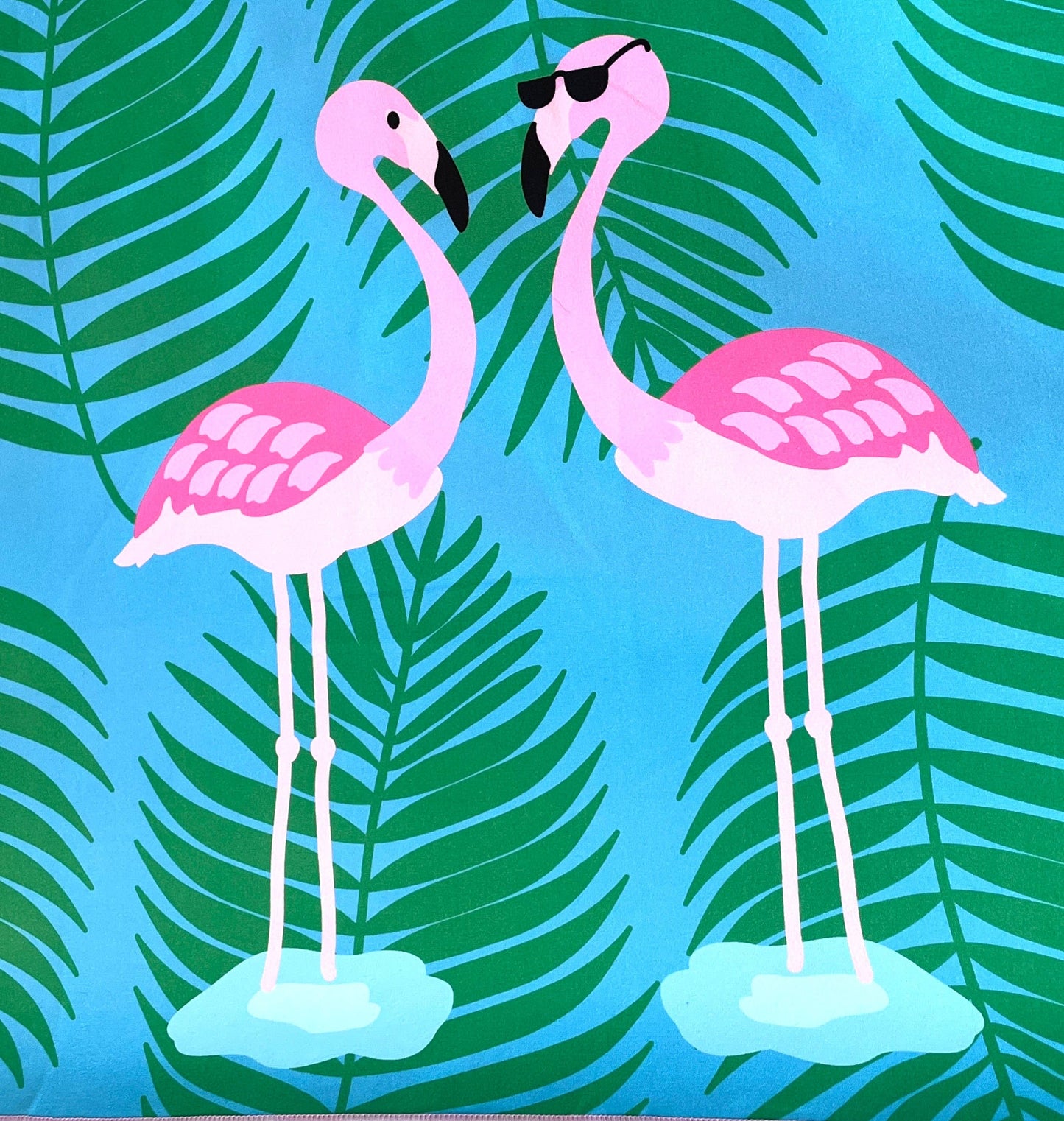 Flamingo Mingle Beach Towel