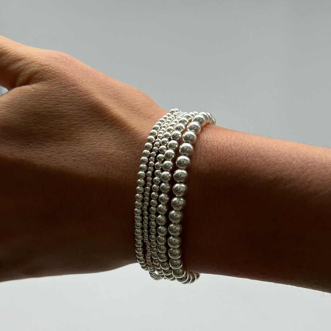 2MM Silver Ball Bracelet