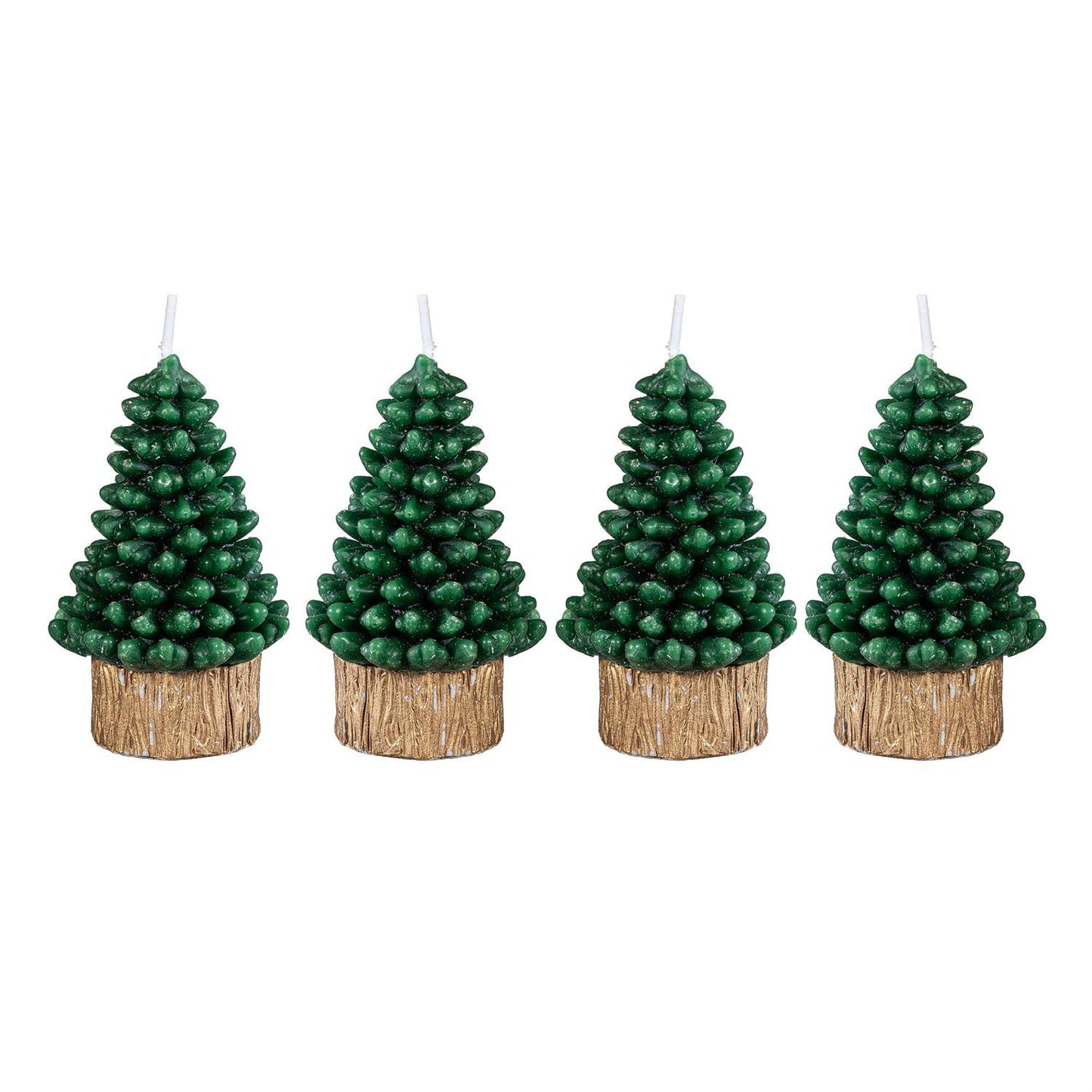Tree Shaped Wax Candle, Set of 4