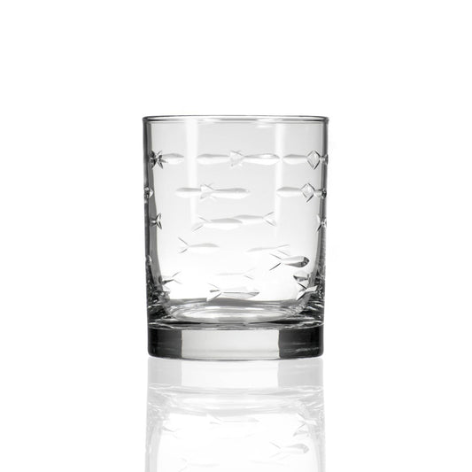 School of Fish Double Old Fashioned Glass 13oz
