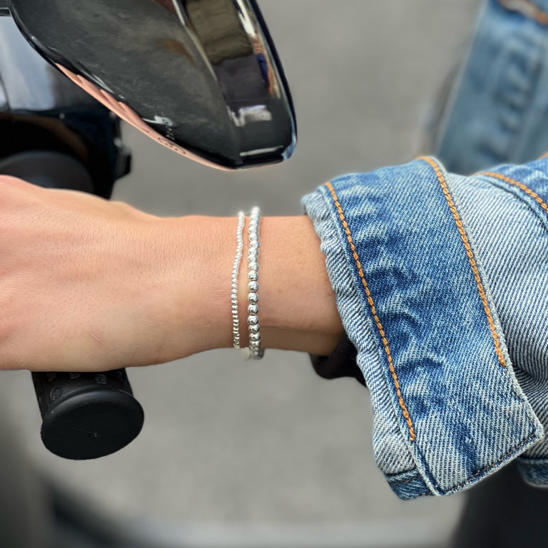 2MM Silver Ball Bracelet