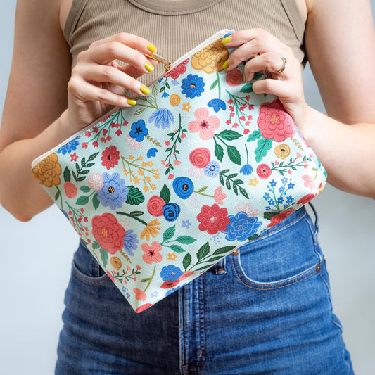 Bursting Blossoms Zippered Large Carrying Case