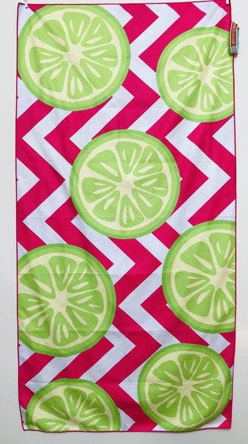Beach Towel, Citrus, Lime Punch Beach Towel