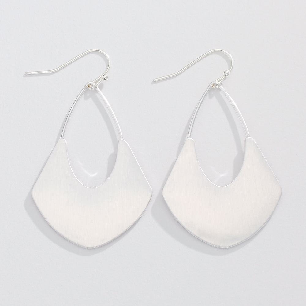 Brushed Silver Earrings