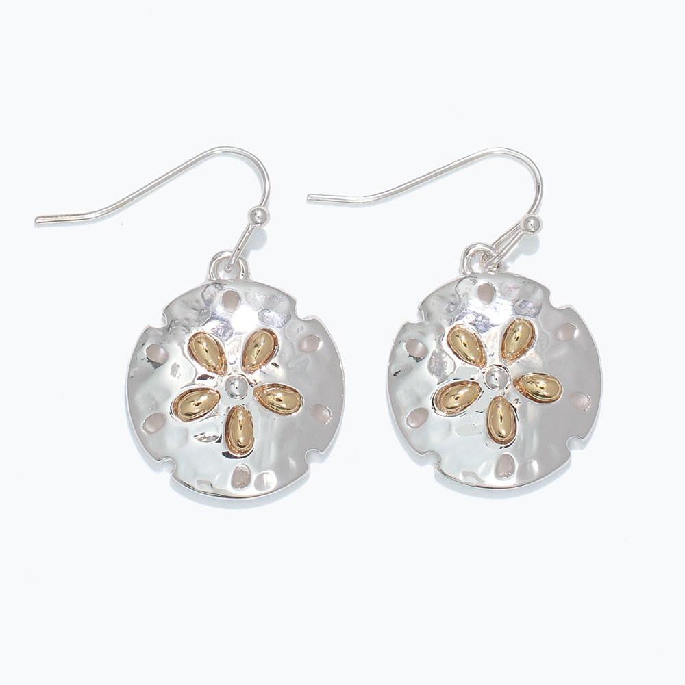 Two-Tone Sand Dollar Earrings