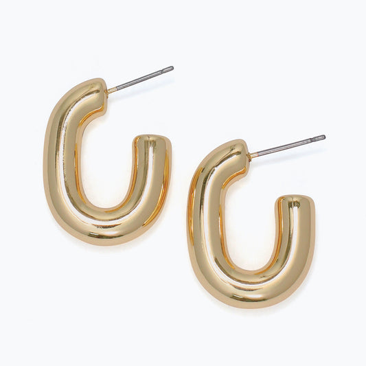 Trending Gold Oval Hoop Earrings