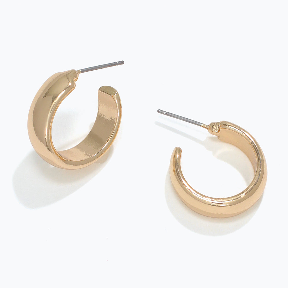 Polished Gold Hoop Earrings