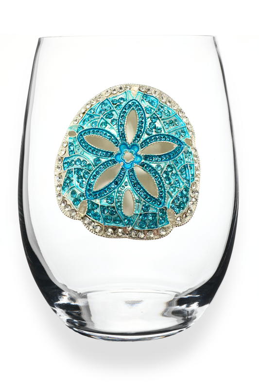 Sand Dollar Stemless Wine Glass